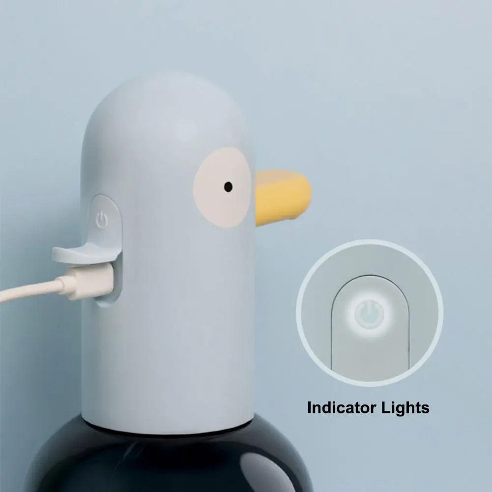 Cute Duck Hand Soap Dispenser Touchless Electric Soap Dispenser Rechargeable Hands Free Auto Soap Dispenser for Bathroom Kitchen