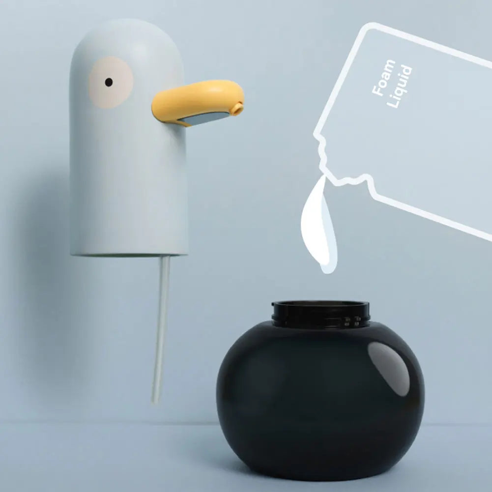 Cute Duck Hand Soap Dispenser Touchless Electric Soap Dispenser Rechargeable Hands Free Auto Soap Dispenser for Bathroom Kitchen