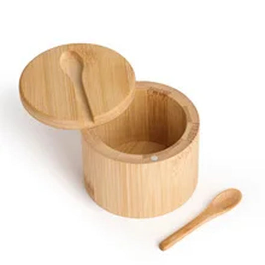 Seasoning Jar Storage Containers Seasoning Bamboo Salt Bowl Kitchen Accessories for Home Spice Can Pill Case Container Box