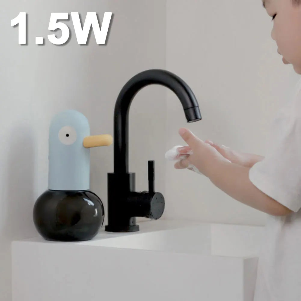 Cute Duck Hand Soap Dispenser Touchless Electric Soap Dispenser Rechargeable Hands Free Auto Soap Dispenser for Bathroom Kitchen