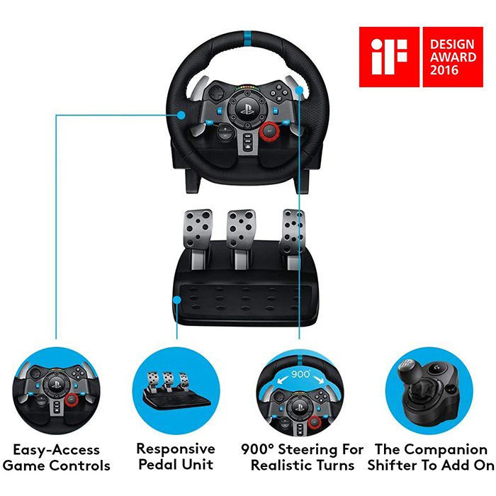 Logitech G29 Driving Force Racing Wheel For PC, Playstation 5 and Playstation 4, Playstation 3